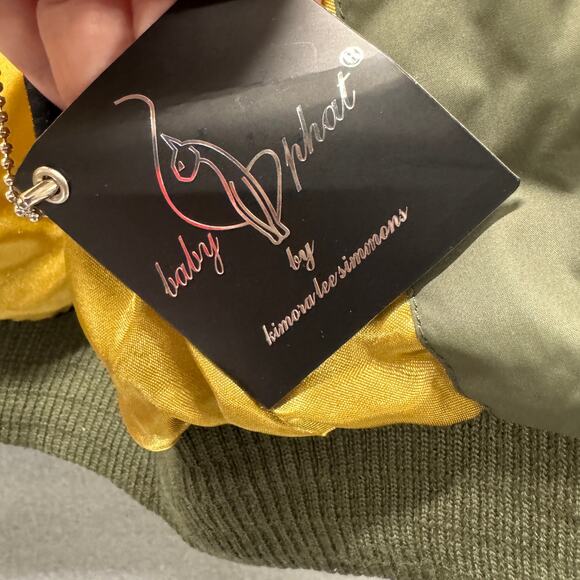 Vintage Baby Phat Jacket Puffer Vest Sequined Y2K Snap Up Womens Medium NOS NEW - Picture 12 of 15